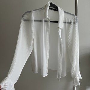 White Sheer Zara Blouse